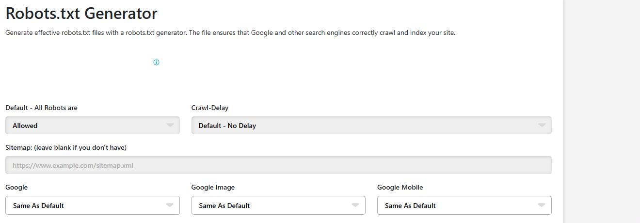Generate Robots.txt Files SpellMistake